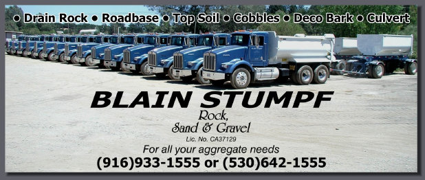 Blain Stumpf Rock, Sand & Gravel business card